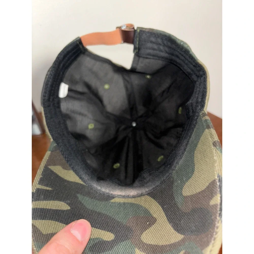 Camo Baseball Hat Womens Sz OS Green Rhinestone Pearl Excellent Bling‎